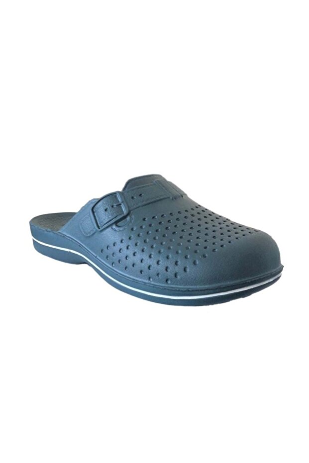 8678 Navy Blue Closed Men's Bathroom/Garden Slippers