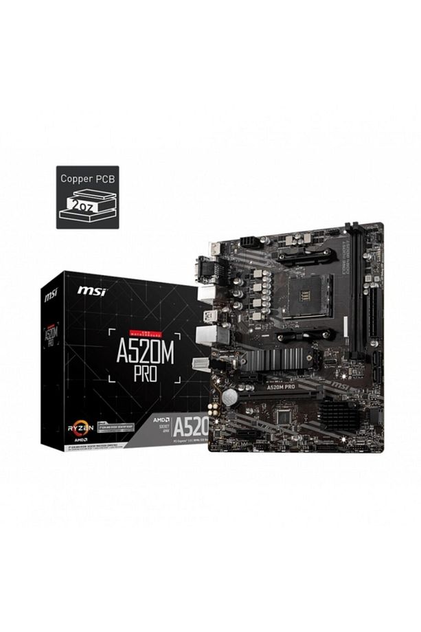 A520m Pro 2xddr4 Vga/dvı/hdmı 1xm2 1xglan Usb3.1 Am4 Anakart - 2