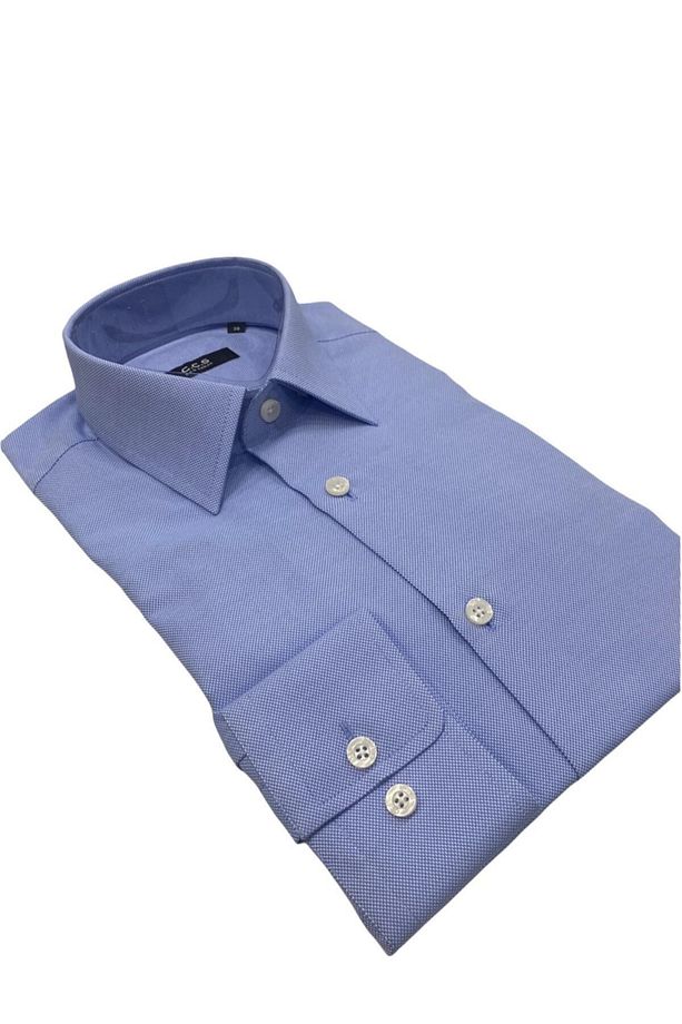 Ccs Frank So Dokulu Slim Fit Mavi Gömlek - 1