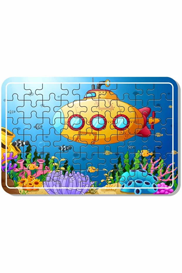 Sevimli Hayvanlar, Çiftlik Hayvanları, Çiftçi Çocuk Ve Denizaltı Ahşap Puzzle Seti - 4