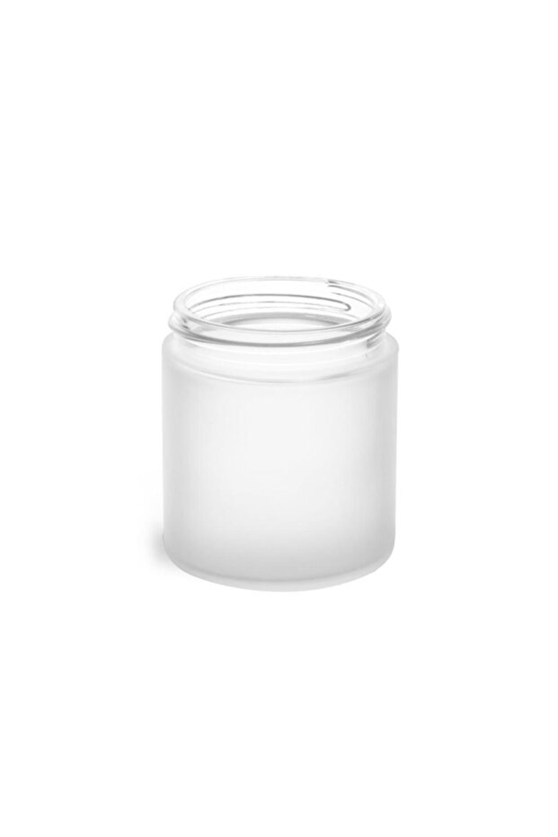Frosted White Glass Jar with Lid 12 Pieces / Candle Filler, Storage Container, Candle Holder