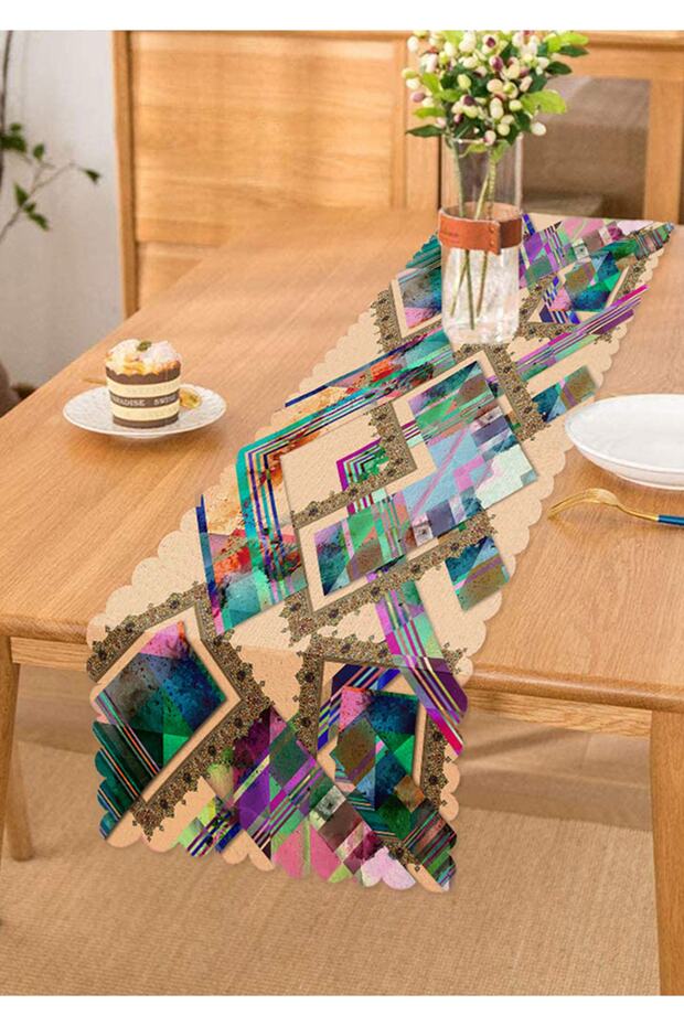 Modern Runner with Feather Design - 1