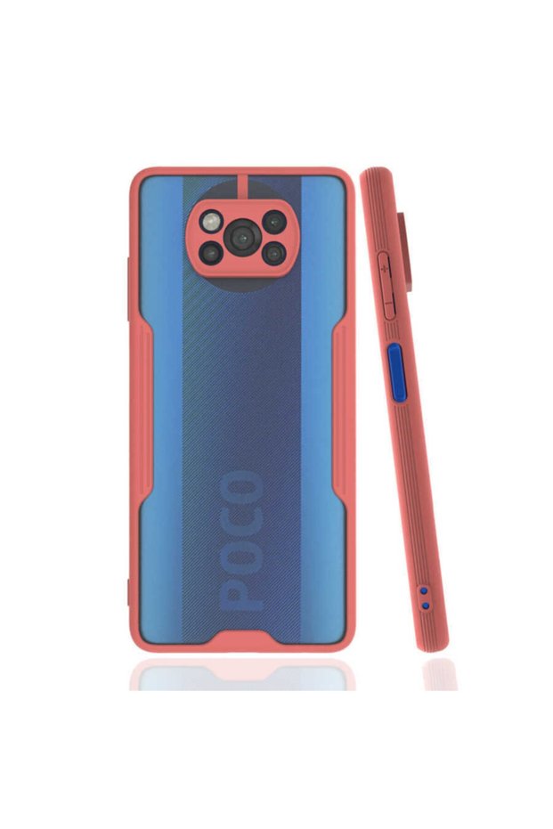 Hard Silicone Camera Protection for Poco X3 Case Hux Rugged Back Matte Cover