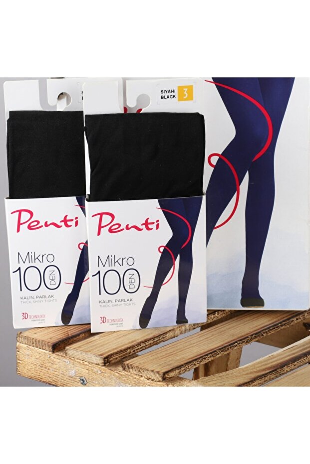 Micro 100 Dens Thick Shiny Pantyhose Black New Season