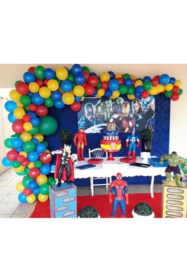Superheroes Concept Balloons And Balloon Chain