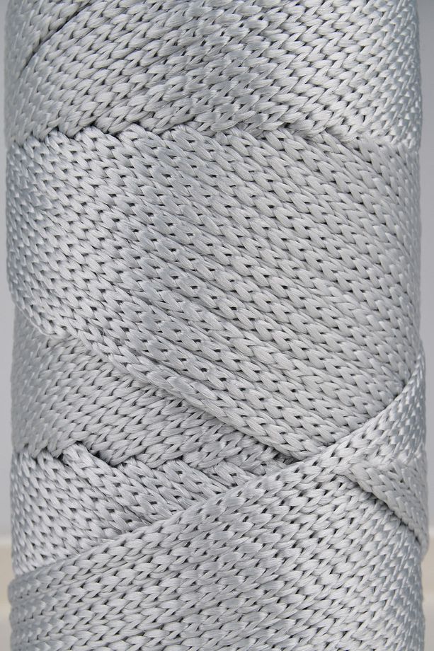 Premium Polyester Makrome Ipi 5 Mm Pp Cord 2li Set Açık Gri, Jumbo Ip, Makrame,supla,çanta Ipi - 3