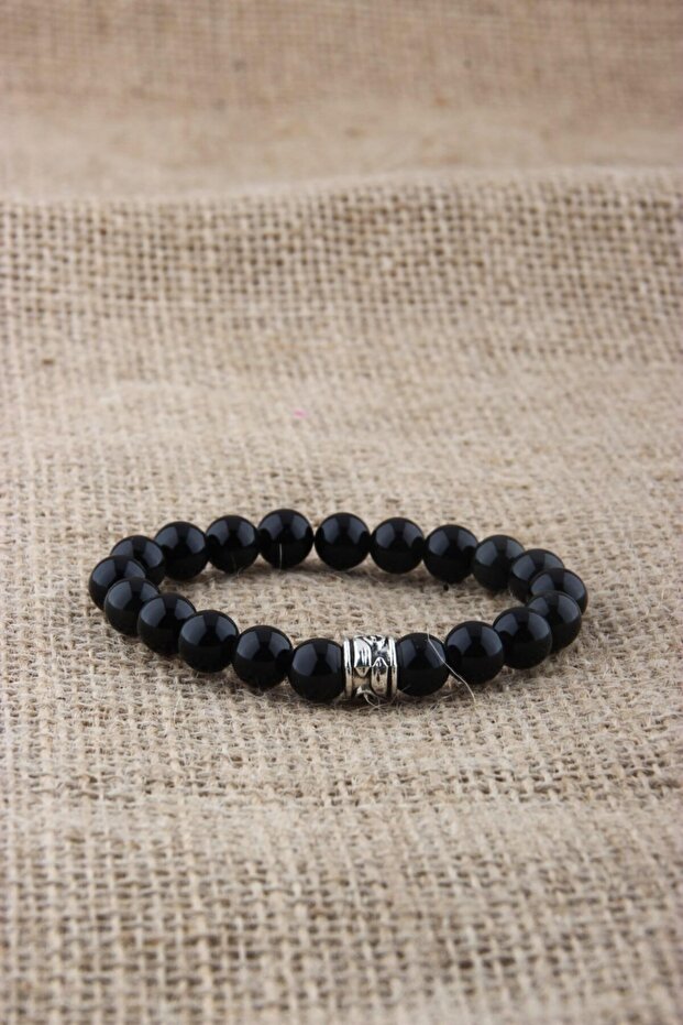 Certified Black Obsidian (Stones) Natural Stone Bracelet 8 mm