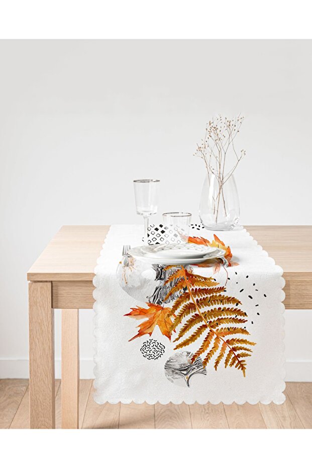 عداء ديكور حديث بنمط أوراق الشجر الجافة - 2