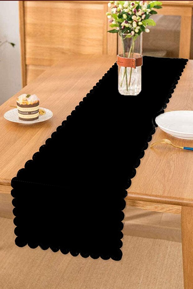 عداء أسود بتصميم بلون سادة - 1