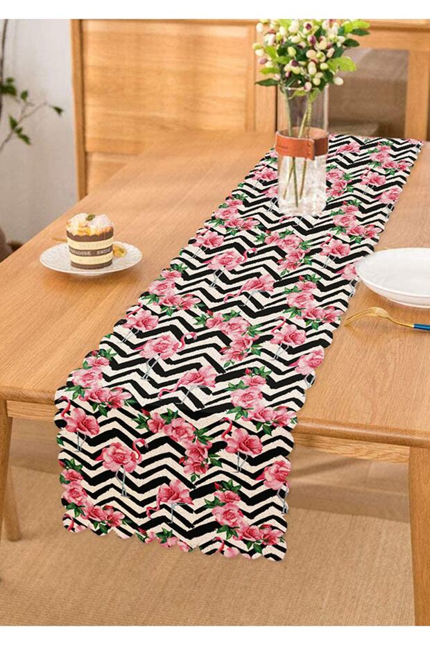 Flamingo Patterned Digital Printed Special Design Runner - 1