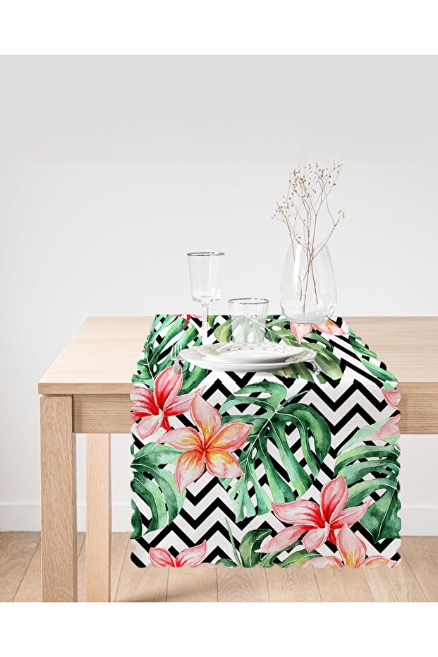 Zigzag Zebra Patterned Digital Printed Runner - 2