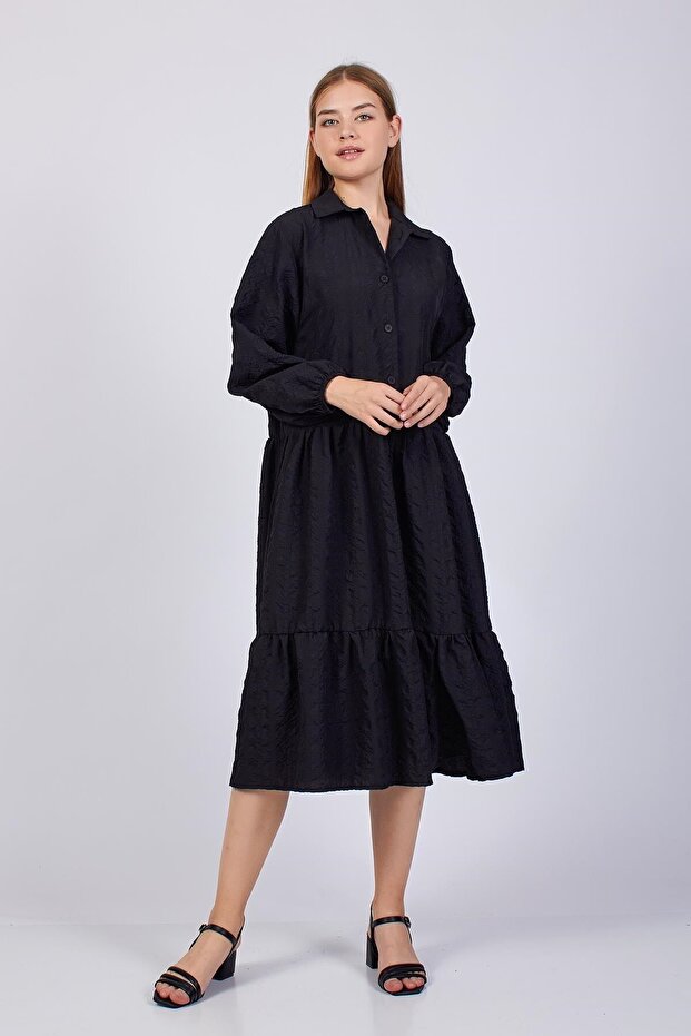 Loose Cut Black Dress