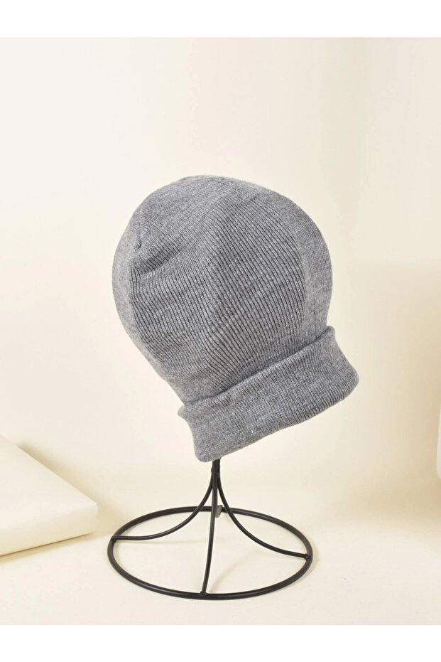 بيريه أساسي للجنسين باللون الرمادي - 3