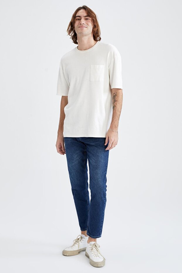 Regular Tapered Fit Jean Pantolon - 4