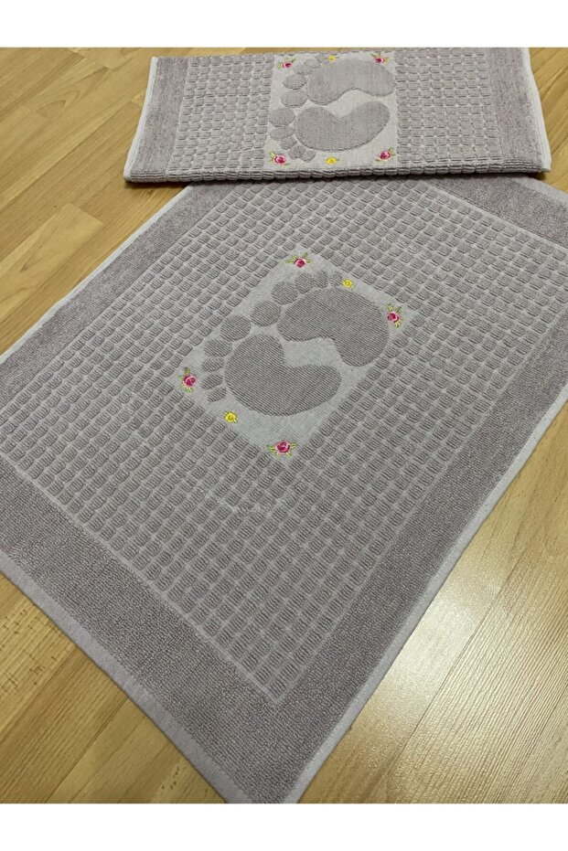 100% Cotton Foot Towel 2 Pack 50x70 Cm Foot Striped Mat