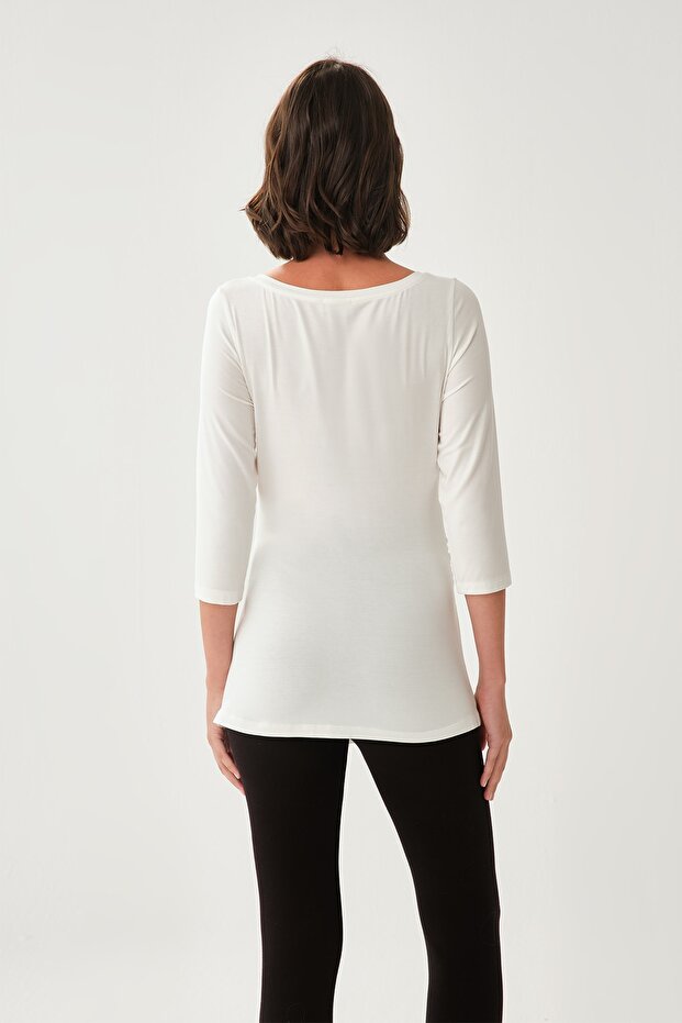 Ekru Hamile T-shirt - 2