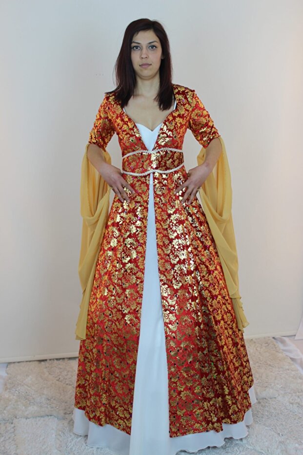 Özel Tasarım Varak Baskı Kaftan - 1