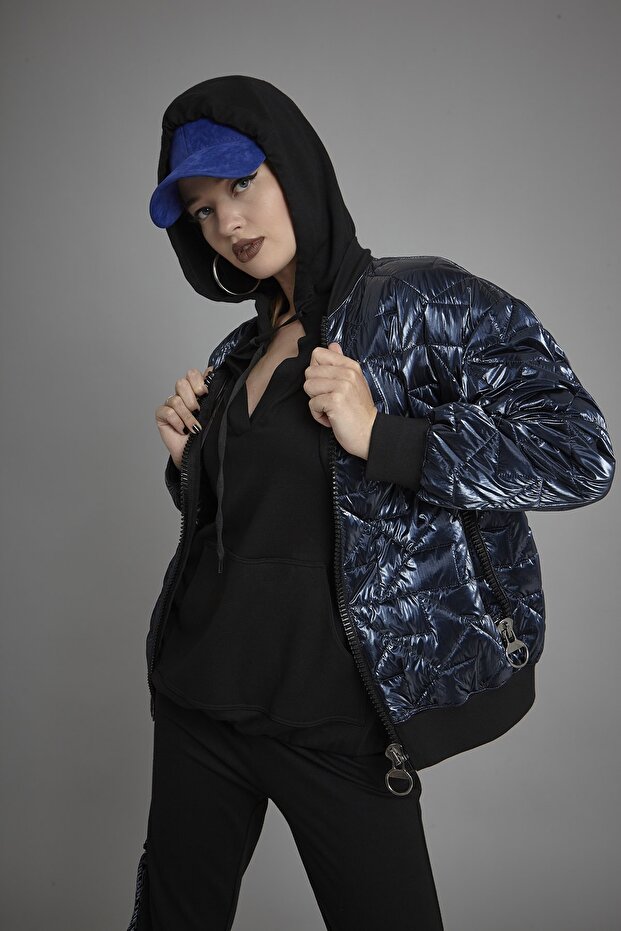 Kapitoneli Şişme Mont - 4