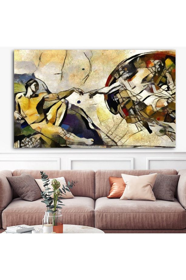 Extra Dev Boyut Soyut Sanat Kanvas Tablo (100cm X 150cm) - 1