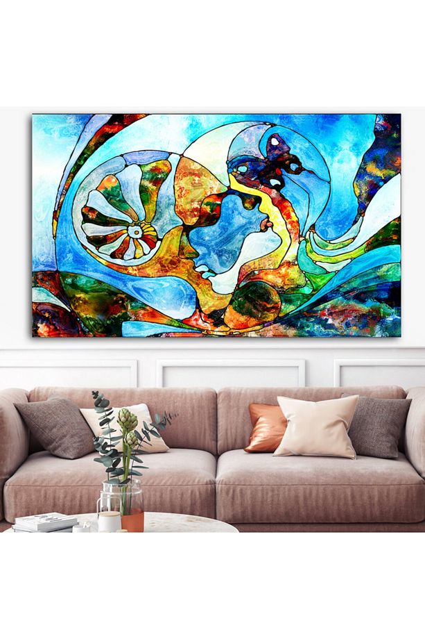 Extra Dev Boyut Soyut Aşk Kanvas Tablo (100cm X 150cm) - 1