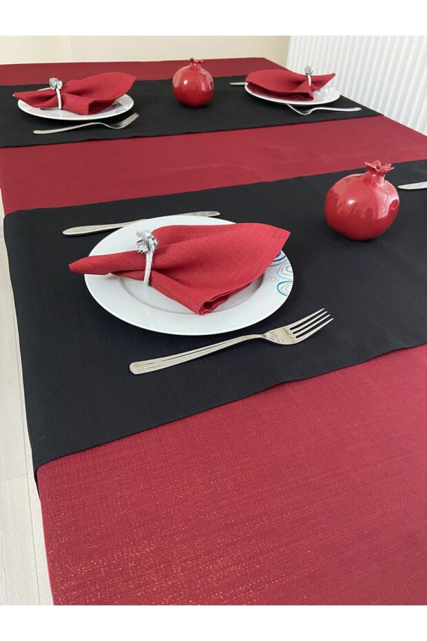 Solid Red Glitter Tablecloth - 2