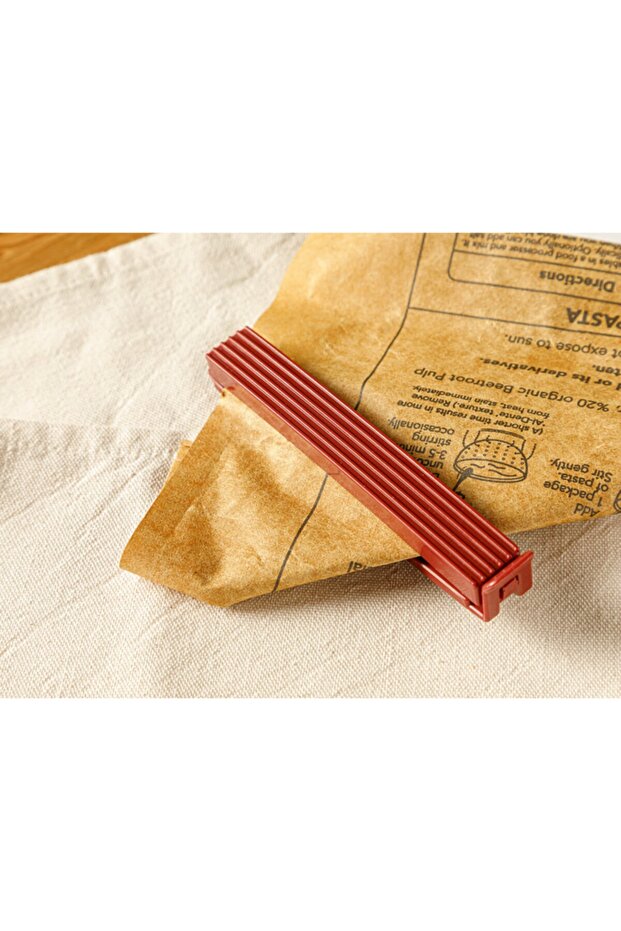 Trendy Plastik 4 Parça Poşet Klipsi Bordo - 2