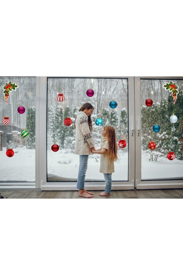 New Year's Themed Glass and Wall Sticker Ornament