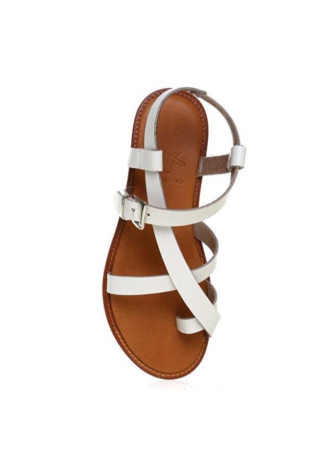 Ekru Sandalet - 3