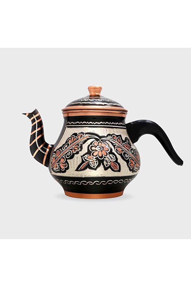 إبريق شاي نحاسي متوسط أسود - 1