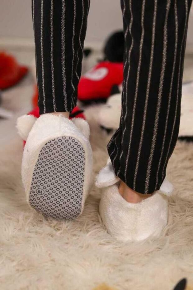 Unisex Hayvanlı Panduf Ev Ayakkabısı Ses Yapmaz Taban - 2