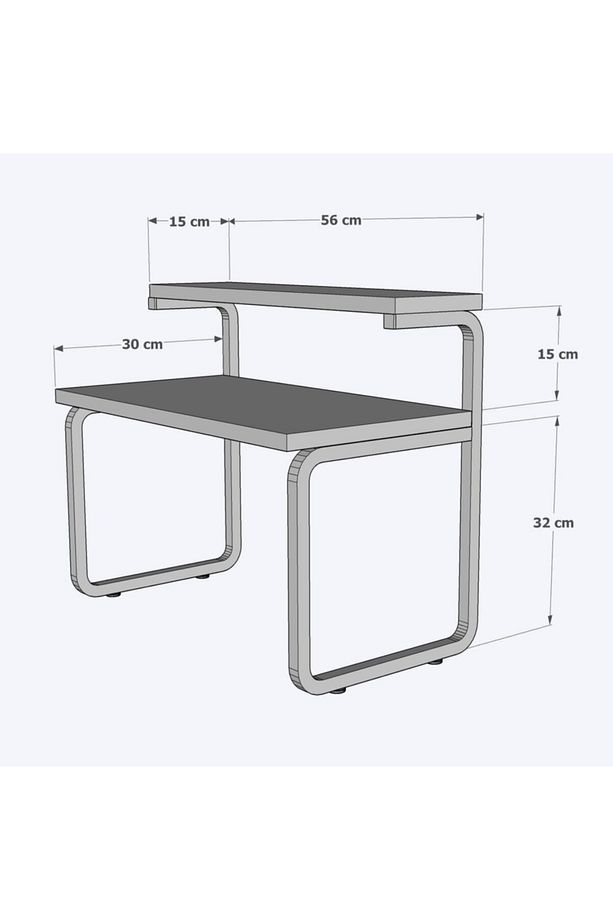 Mutfak Organizer Tezgah Üstü Metal Raflı Mikrodalga Fırın Standı Çay Kahve Standı - 3