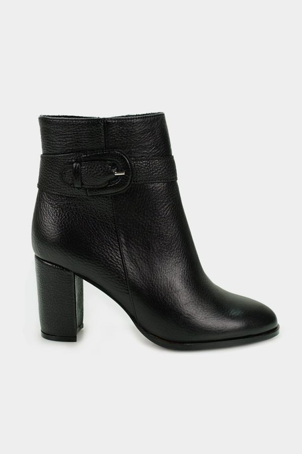Kadın Siyah Hakiki Deri 35-41 Numara Bot & Bootie - 1