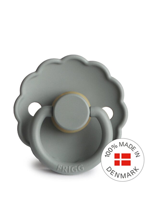 Frig Daisy Rubber Pacifier - French Gray 0-6 Months