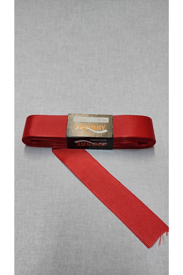 3 cm Grogren Ribbon 10 Meters Red
