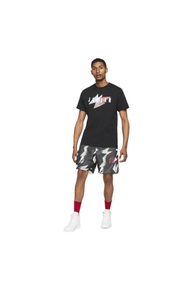 Jordan Jumpman Air Printed Mesh Erkek Şort - Siyah - Cz4757-010 - 5