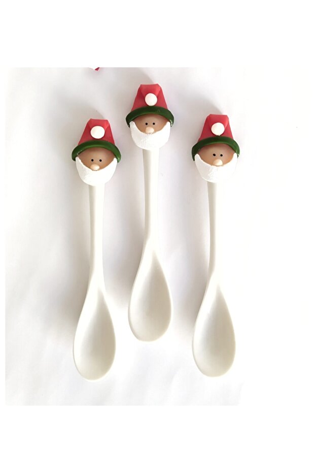 1 Adet Noel Baba Porselen Kahve,reçel,tatlı Kaşığı - 2