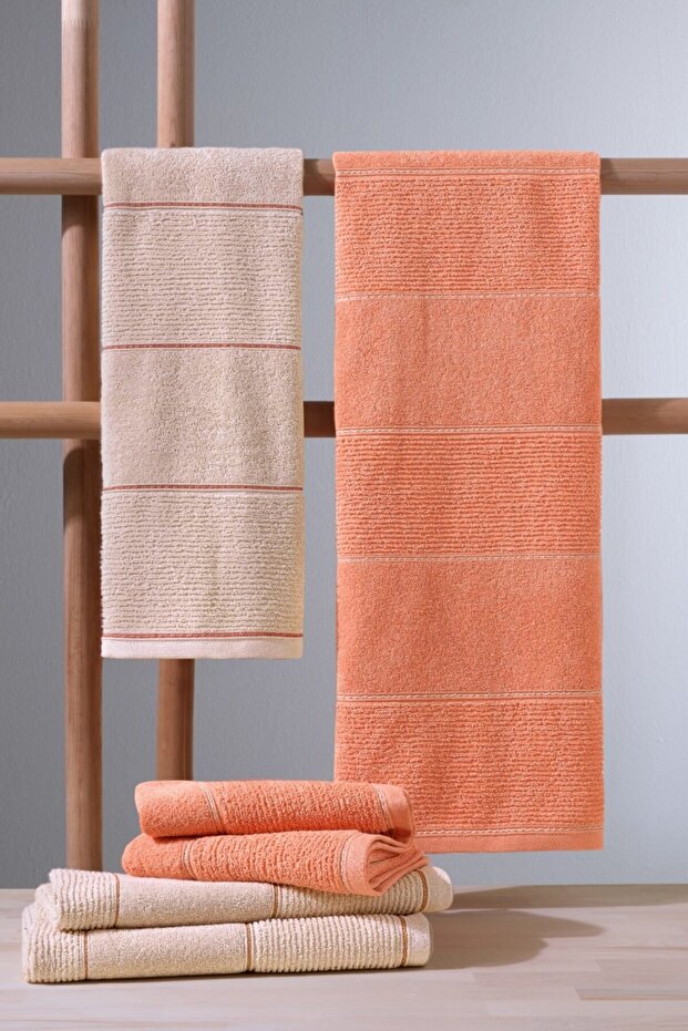 Carmine Set Desert - Extra Soft, Modern 100% Cotton 50x90 - 70x140cmBath Towel Set