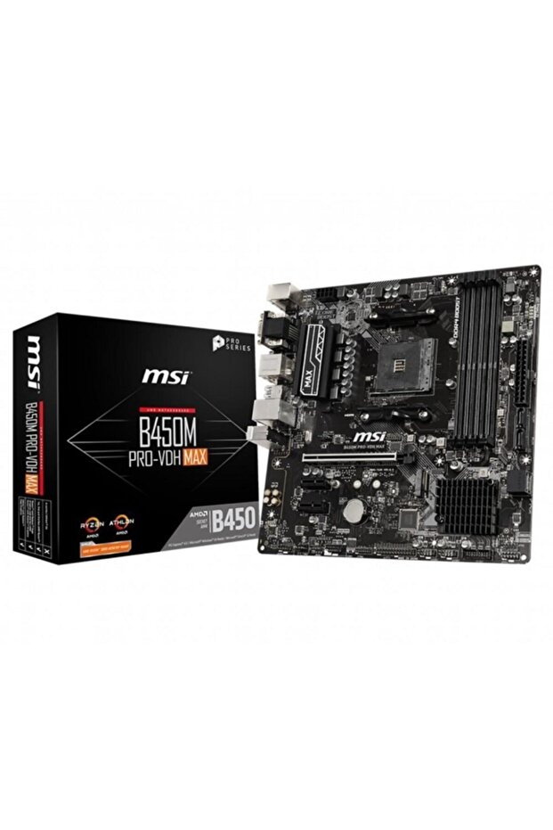 B450m-pro-vdh Max Ddr4 M2 Pcıe Nvme Hdmı Dvı Pcıe 16x V3.0 Am4 Matx - 1