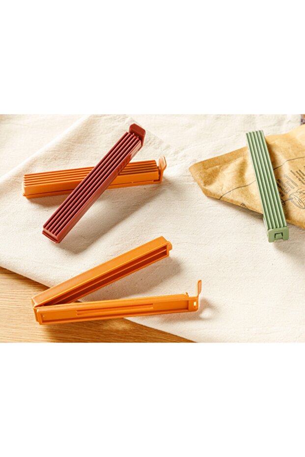 Trendy Plastik 4 Parça Poşet Klipsi Bordo - 3