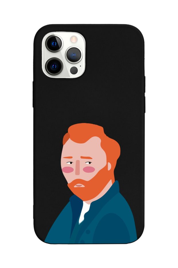 حافظة هاتف iPhone 13 Pro متوافقة مع تصميم Vincent Van Gogh باللون الأسود