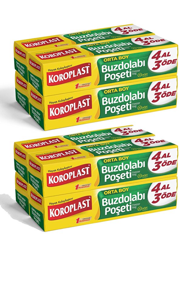 Buzdolabı Poşeti 4 Al 3 Öde Orta Boy 2li Peket - 1