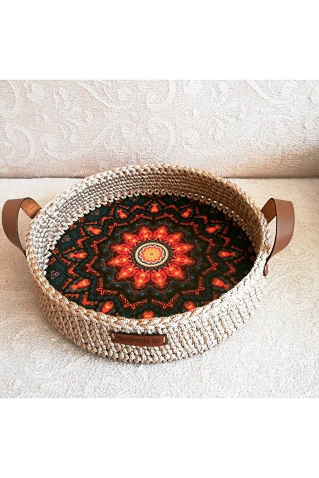 Polyester Makrome Ipi Kahverengi Çanta Supla Tepsi Ipi 1 Adet 100gr. - 4