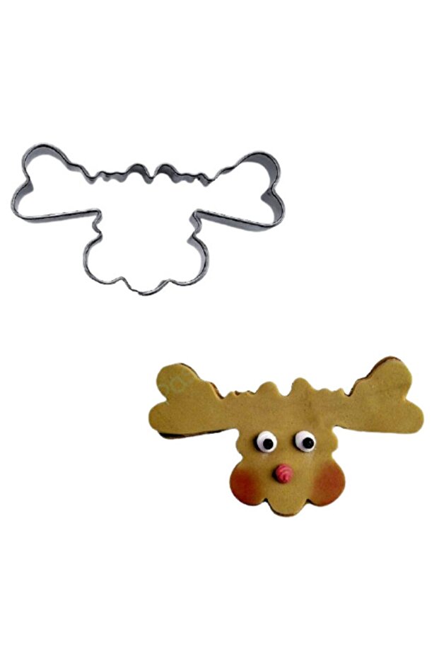 Deer Head Metal Cookie Mold