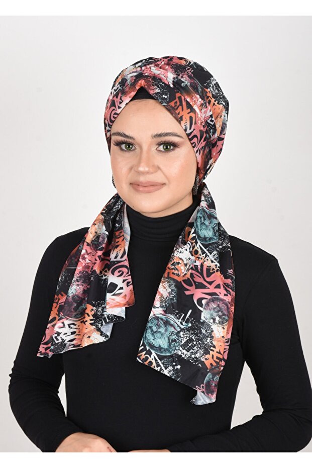 نمط منقوش من قماش ساندي ليكرا جاهز للشال وشاح للجسم