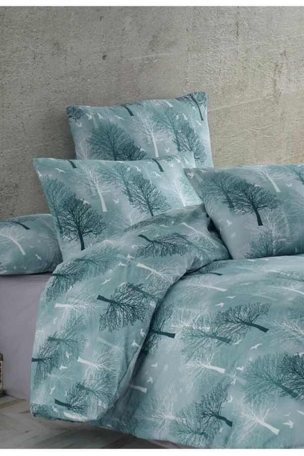 Cotton Yeşil Ağaç Tek Kişilik Nevresim Seti - 1