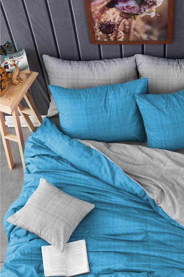 %100 Pamuklu Tek Kişilik Çift Taraflı Nevresim Takımı - 1