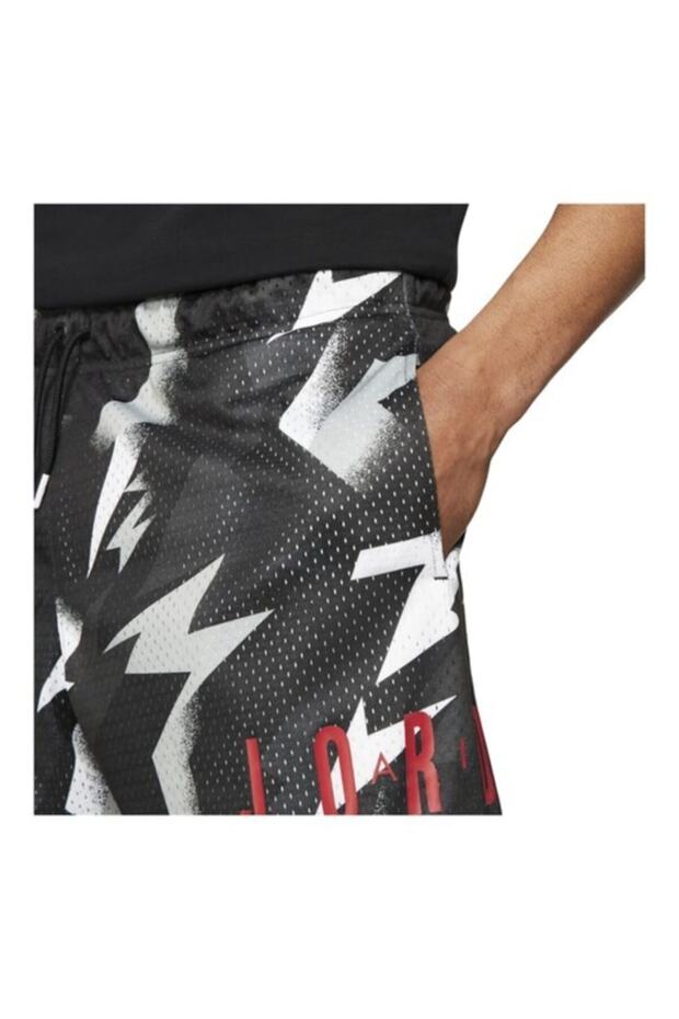 Jordan Jumpman Air Printed Mesh Erkek Şort - Siyah - Cz4757-010 - 3