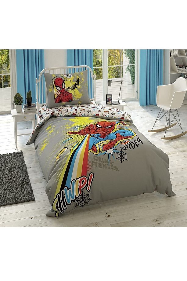 Lisanslı Tek Kişilik Nevresim Takımı Spiderman Power - 1
