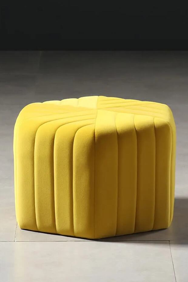 Hexa Altıgen Sarı Puf - 1