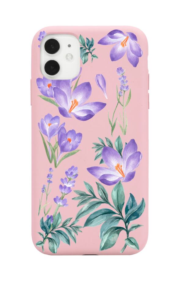 iPhone 11 Compatible Winter Flower Designed Powder Launch Phone Case